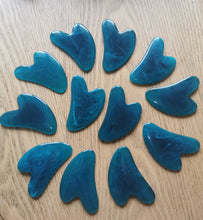 Load image into Gallery viewer, Teal Natural Beeswax Resin Gua Sha