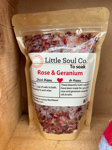 Rose & Geranium Aromatherapy Bath Salts