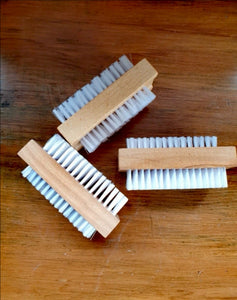 Double-Sided Wooden Nail Brush